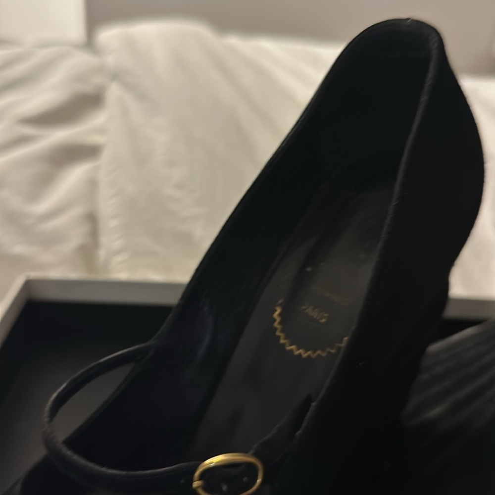 Authentic Saint Laurent Suede platform shoes - Picture 8 of 11